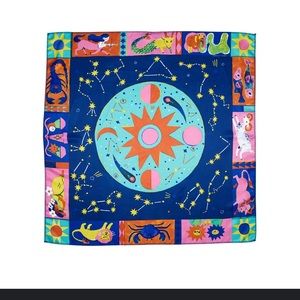 Rare sold out Zodiac knot wrap lush celestial galaxy space blue orange